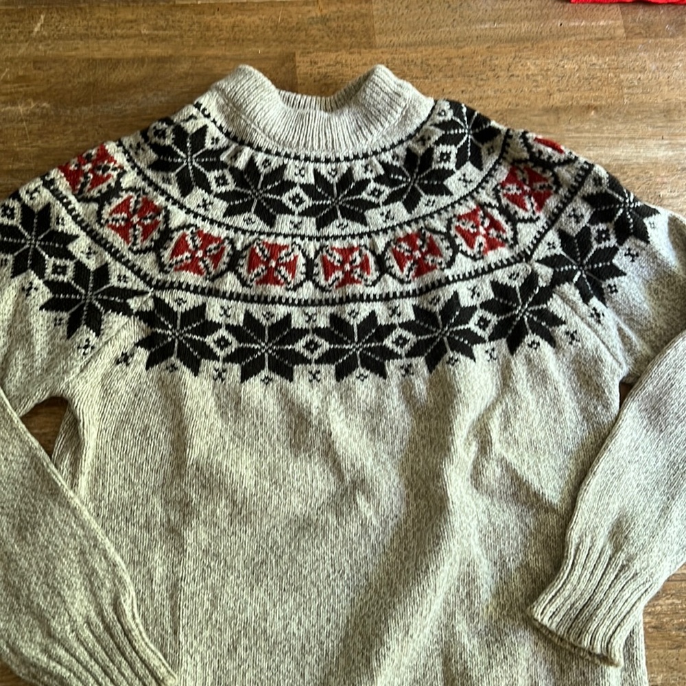 Woolrich vintage fair isle sweater wool/nylon size large EUC